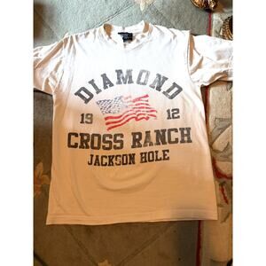 Diamond Cross Ranch American Eagle T Shirt Jackson Hole Wyoming USA SMALL